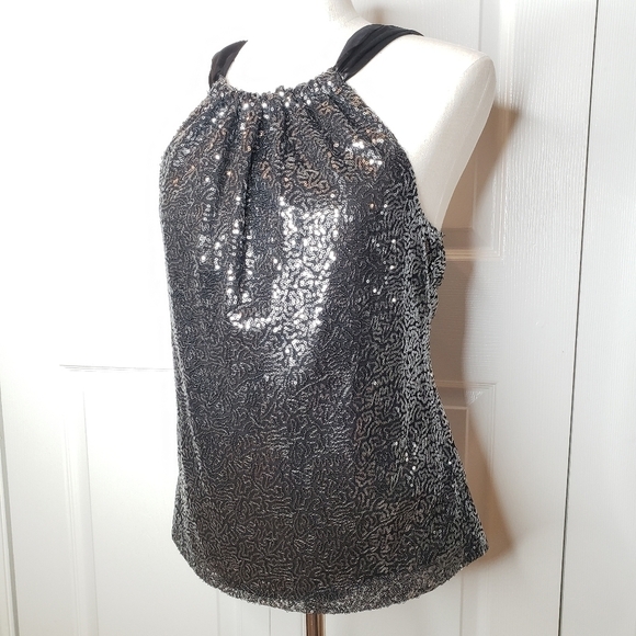 Tahari sequin sleeveless top - Picture 1 of 7